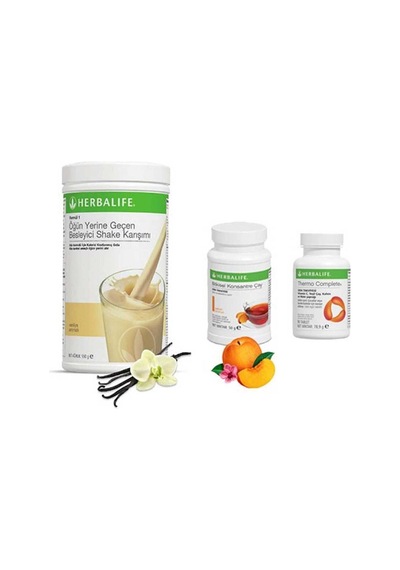 Herbalife Vanilya Shake - Şeftali Çay 50 Gr - Thermo Tablet