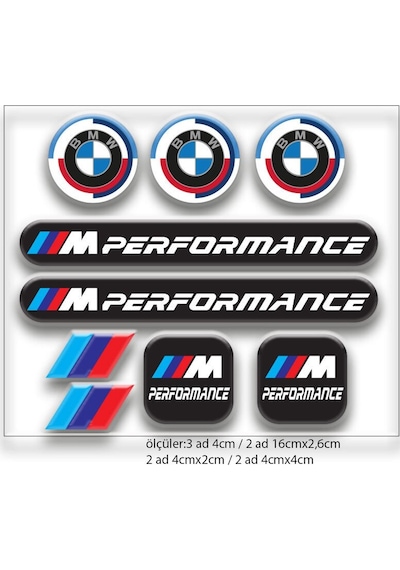 Bmw Karışık Set Oto Sticker 3d