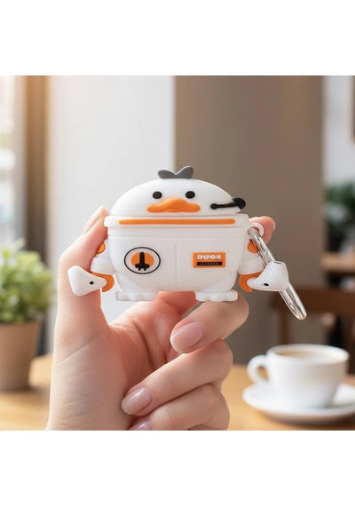 Caseonn Apple Uyumlu AirPods Pro 2.nesil Kılıf Karakter Figürlü Spce Duck