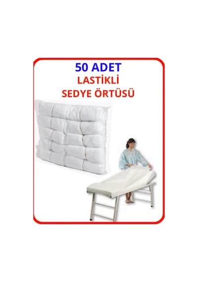 ADA LASTİKLİ AĞDA SEDYE ÖRTÜSÜ 80*220 CM. PK:50 AD