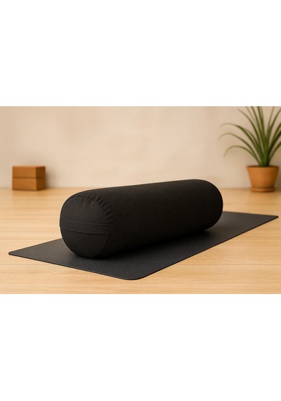 Bolster Minderi - Silindir Yoga Yastığı - Sosis Yastık Siyah