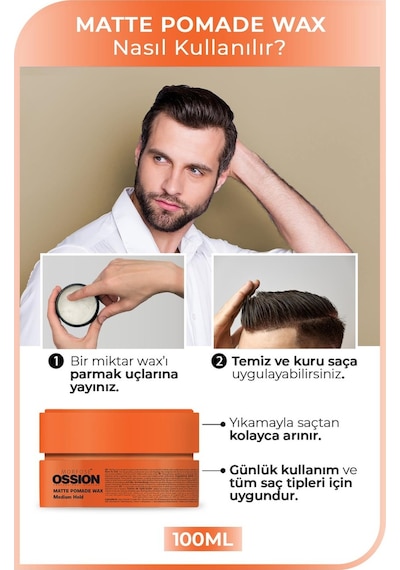 Morfose Ossion Matte Pomade Wax Medium Hold 100 ML