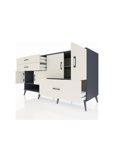 Kronos Konsol 3 Raflı 3 Çekmeceli 4 Kapaklı 176x59x99 Antrasit-ay Antrasit-aytaşı Kronos Konsol 3 Raflı 3 Çekmeceli 4 Kapaklı 176x59x99 Antrasit-ay Antrasit-aytaşı