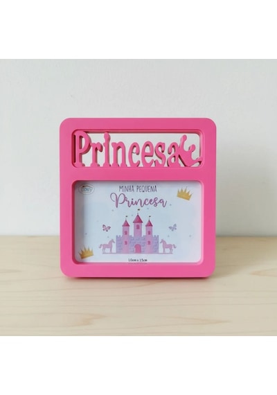 Çocuklara Özel Prens & Prenses Fotoğraf Çerçevesi Pembe Prenses & Mavi Prens Tasarımlı 10x15 Cm Çocuk Çerçevesi Pembe