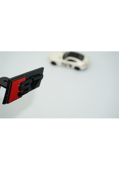 Dk Tuning S7 Siyah Kırmızı Ön Panjur Logo Arma Audi İle Uyumlu -