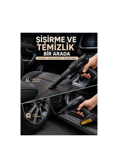 Kablosuz Hava Pompası Ve Vakumlu El Süpürgesi Renk