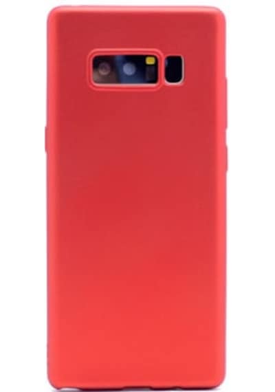 Samsung Galaxy Uyumlu Note 8 Kılıf Esnek Yapılı İnce Slim Silikon Kapak Ryc/premier Kirmizi