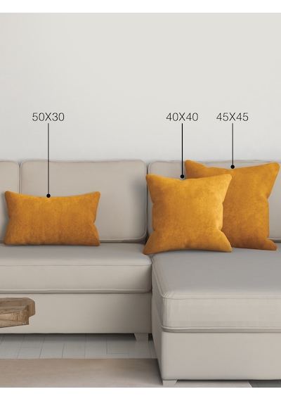 Home Daily Series Safran Rengi Kırlent Yastık Kılıfı Safran