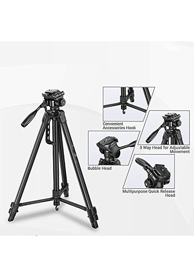 Np-8830 155 Cm Bluetooth Kumandalı Profesyonel Telefon Kamera Tutucu Çantalı Tripod Genel