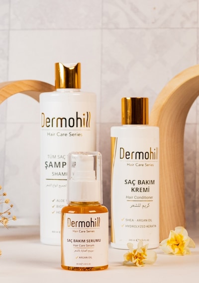 Dermohill Şampuan 400 ML + Saç Kremi 200 ML + Saç Bakım Serumu 60 ML
