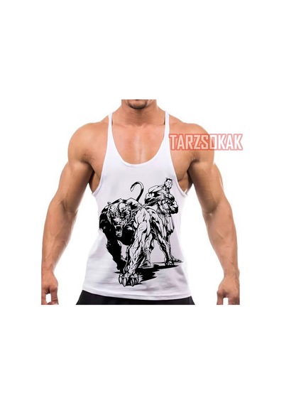 Tarzsokak Gym Tank Top Fitness Sporcu Atleti Gym26 Beyaz