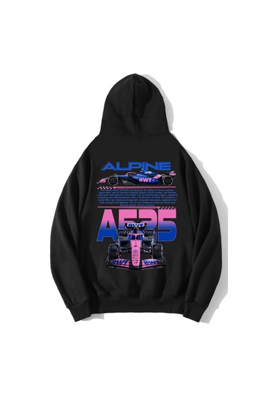 Brz Collection Unisex Oversize Alpine A525 Hoodie Siyah