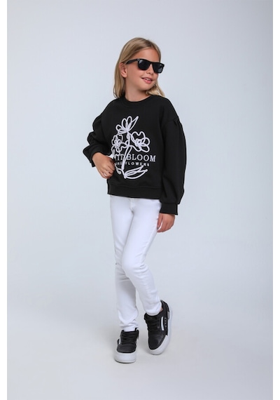 Xo Kids Kız Çocuk Sweatshirt 5-9 Yaş 35855 Siyah