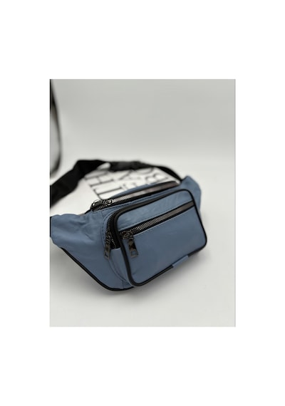 Nahitatyana Unisex Buz Mavisi Çok Cepli Hakiki Deri Freebag Bel Çantası Buz Mavi - 631207384 Buz Mavi