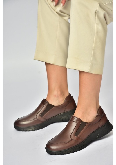 Fox Shoes Z555560103 Kahverengi Hakiki Deri Günlük Kadın Ayakkabı