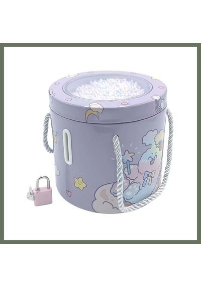Bezos Kilitli Metal Yuvarlak Kumbara Bezos1 Standart
