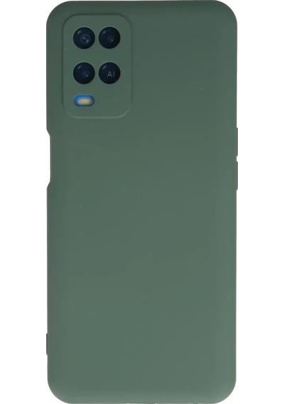 Newface Oppo A54 4g Kılıf Nano İçi Kadife Silikon - Koyu Yeşil