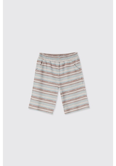 Panço Erkek Çocuk Bej 3'lü Pijama Takımı Krem