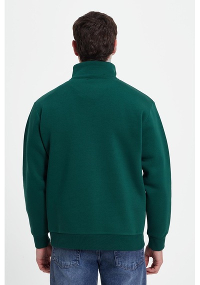 Tudors Erkek Relax Fit Rahat Kesim Pamuklu Yarım Fermuarlı Baskılı Haki Sweatshirt-42316 Haki Tudors Erkek Relax Fit Rahat Kesim Pamuklu Yarım Fermuarlı Baskılı Haki Sweatshirt-42316 Haki