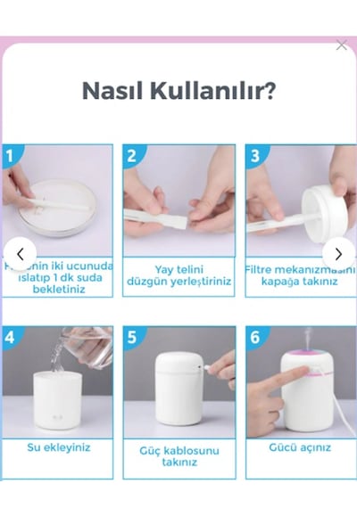 Ultrasonik Oda Ve Araç Hava Nemlendirici Buhar Makinesi Ve Aroma Difüzörü Koku - 5 Adet Koku Hediyeli