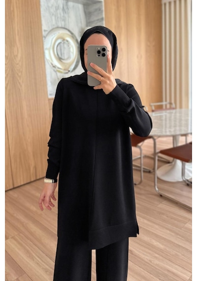Kahijab Arlena Premium Rayon Takım - Siyah Siyah
