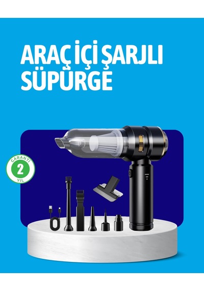 Mey İthalat Hepa Filtreli Sessiz Çalışan Kablosuz Şarjlı Mini Süpürge