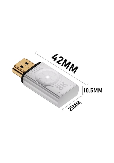 Hdmı To Hdmı 90 Derece Çevirici 8k Metal Çevirici Adaptör