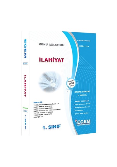 Aöf İlahiyat 1. Sınıf Vize Final Konu Ve Soru Kaynağı