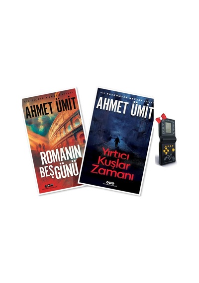 Roma Nın Beş Günü - Yırtıcı Kuşlar Zamanı Ahmet Ümit 2026 Son 2 Kitabı + Brick Game Tetris Oyun Makinesi Hediyeli