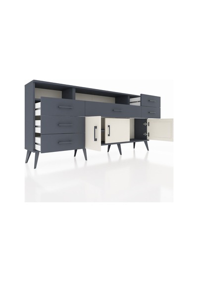 Arges Konsol 3 Raflı 6 Çekmeceli 3 Kapaklı 176x30x83 Antrasit-aytaşı/antrasit Aytaşı/antrasit Arges Konsol 3 Raflı 6 Çekmeceli 3 Kapaklı 176x30x83 Antrasit-aytaşı/antrasit Aytaşı/antrasit