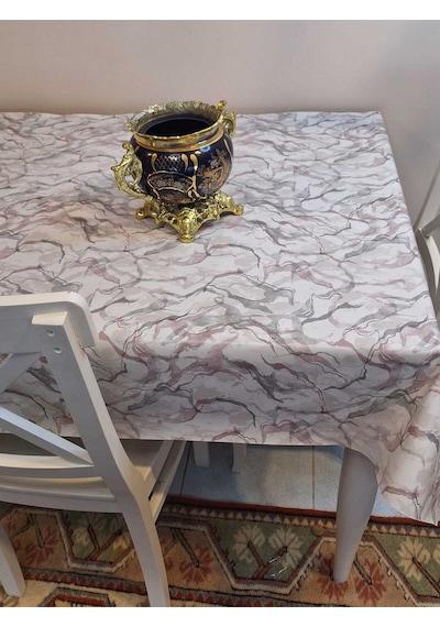 Elyaflı Pvc Masa Örtüsü Modern, Dayanıklı, Silinebilir Ve Şık Görünüm Fnt1280 Pembe