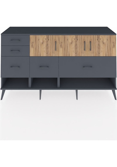 Hyperion Konsol 3 Raflı 5 Çekmeceli 3 Kapaklı 176x44x99 Antrasit- Antrasit-çam/antrasit Hyperion Konsol 3 Raflı 5 Çekmeceli 3 Kapaklı 176x44x99 Antrasit- Antrasit-çam/antrasit