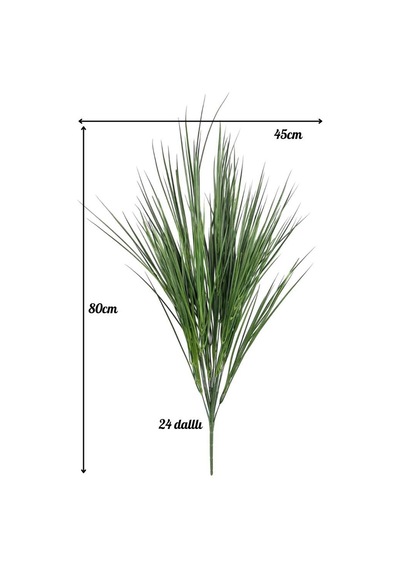 Yapay Çiçek Yeşil Grass Saz 80cm Bitki Yapay Çiçek Dekor Çiçeği Uzun Ot