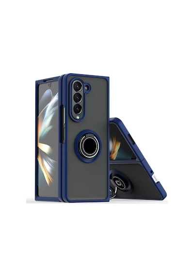 Nihcase Samsung Uyumlu Galaxy Z Fold 4 Kılıf Montreal Mat Yüzüklü Spot Kapak