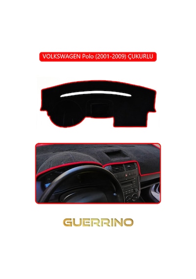Volkswagen Polo 2001-2009 Çukurlutorpido Koruma Halısı Kırmızı Kenar