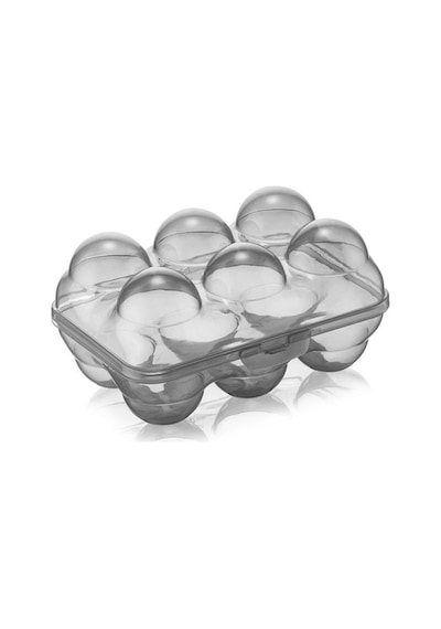 6 Bölmeli Yumurta Saklama Kutusu Kilitli Kapaklı Yumurta Tutucu 14x10x8 Cm Renksiz