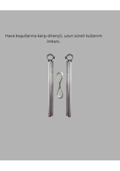 Kare Küpeşte Uyumlu Balkon Çamaşır Askısı 25x60 Cm Beyaz Pratik Çok Renkli