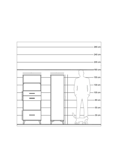 Hyperion Dolap 3 Raflı 3 Çekmeceli 60x44x163 Aytaşı-antrasit Aytaşı Hyperion Dolap 3 Raflı 3 Çekmeceli 60x44x163 Aytaşı-antrasit Aytaşı