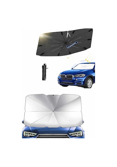 Hubrendy Tekno Yeni Nesil Tüm Araç Modellerine Uygun Oto Şemsiye Katlanabilir Uv Işınlarına Karşı 3354308