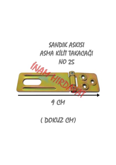 Sandık Askısı - No 25 9 Cm - Asma Kilit Takacağı