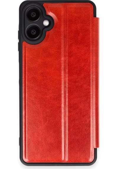 Newface Samsung Galaxy A06 Kılıf Flip Cover - Kırmızı