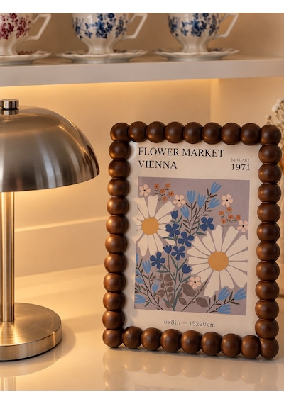 Yş Home - Bubble Tasarım Masa Üstü Çerçeve Soft Mor Çiçekli Sydney Botanik Poster Baskı