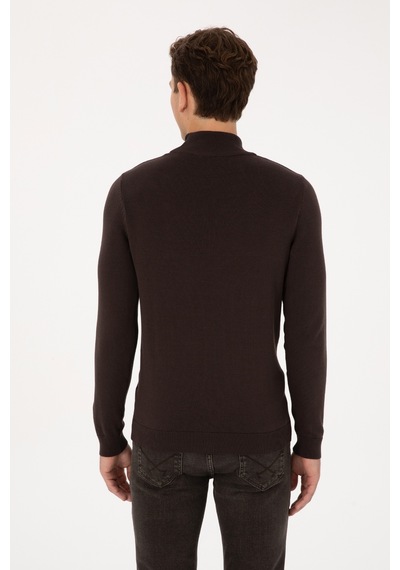 U.S. Polo Assn. Erkek Koyu Kahverengi Basic Kazak 50307783-VR084