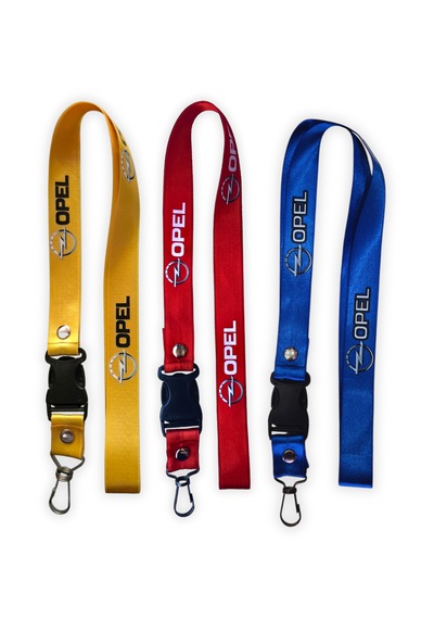 Opel Logolu Sarı & Kırmızı & Mavi Anahtarlıklı Oto Ayna Askısı Üçlü Set Sarı & Kırmızı & Mavi