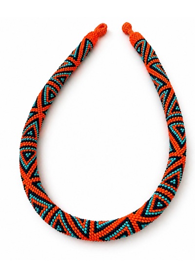 Chichibeads Turuncu Işıltısı Kolye Bileklik Set 03 - Turuncu