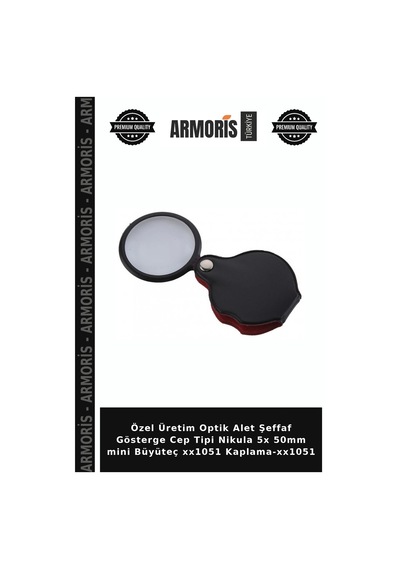 Özel Üretim Optik Alet Şeffaf Gösterge Cep Tipi 5x 50mm Mini Büyüteç Xx1051 Kaplama-xx1051