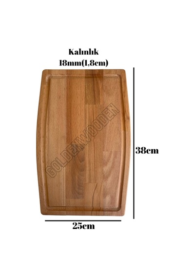 Doğal Ahşap Sunum Tabağı Dış Bükey Ahşap Sunumluk Kayın/gürgen Boy:38cm En:25cm