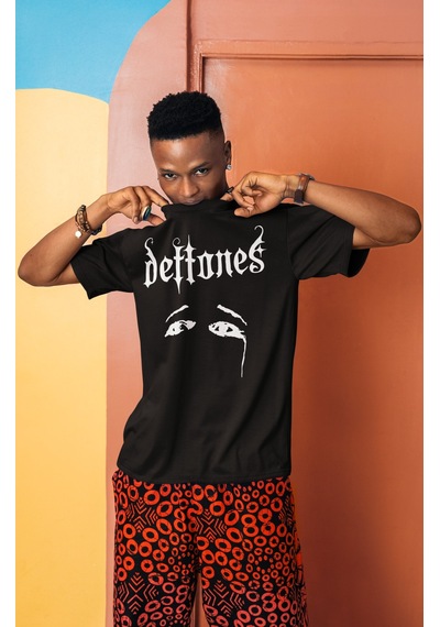 Sevbano Deftones Rock Metal Müzik Grubu Sırt Baskılı Unisex Oversize Tişö Siyah Sevbano Deftones Rock Metal Müzik Grubu Sırt Baskılı Unisex Oversize Tişö Siyah