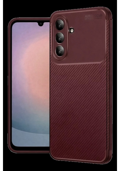 Samsung Galaxy Uyumlu S26 Fe Auto Focus Karbon Kapak - Bordo Bz8683140982683