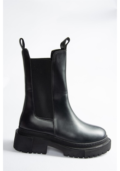 Fox Shoes Siyah Kalın Tabanlı Günlük Kadın Bot N280349009 Siyah-Suni Deri Fox Shoes Siyah Kalın Tabanlı Günlük Kadın Bot N280349009 Siyah-Suni Deri